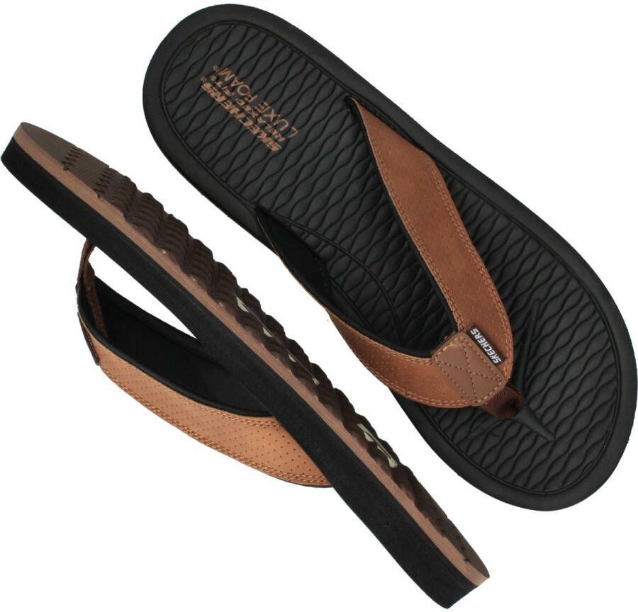 Skechers Teenslippers TANTRIC-COPANO zomerschoen slippers poolslides badschoen met luxe foam