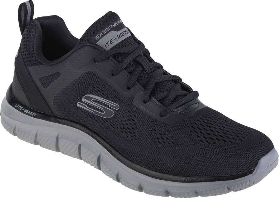 Skechers Track-Broader 232698-BKCC Mannen Zwart Sneakers Sportschoenen