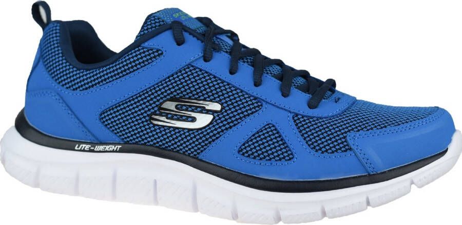 Skechers Track-Bucolo 52630-BLLM Mannen Blauw Trainingschoenen Sportschoenen
