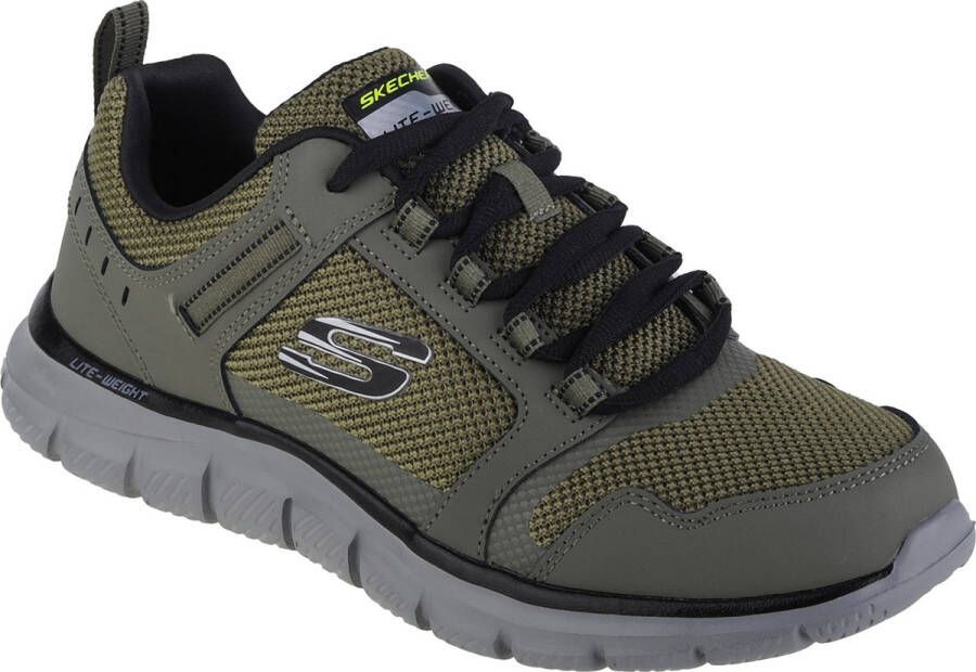 Skechers Track-Knockhill 232001-OLBK Mannen Groen Sneakers