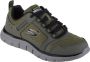 Skechers Track-Knockhill 232001-OLBK Mannen Groen Sneakers - Thumbnail 1