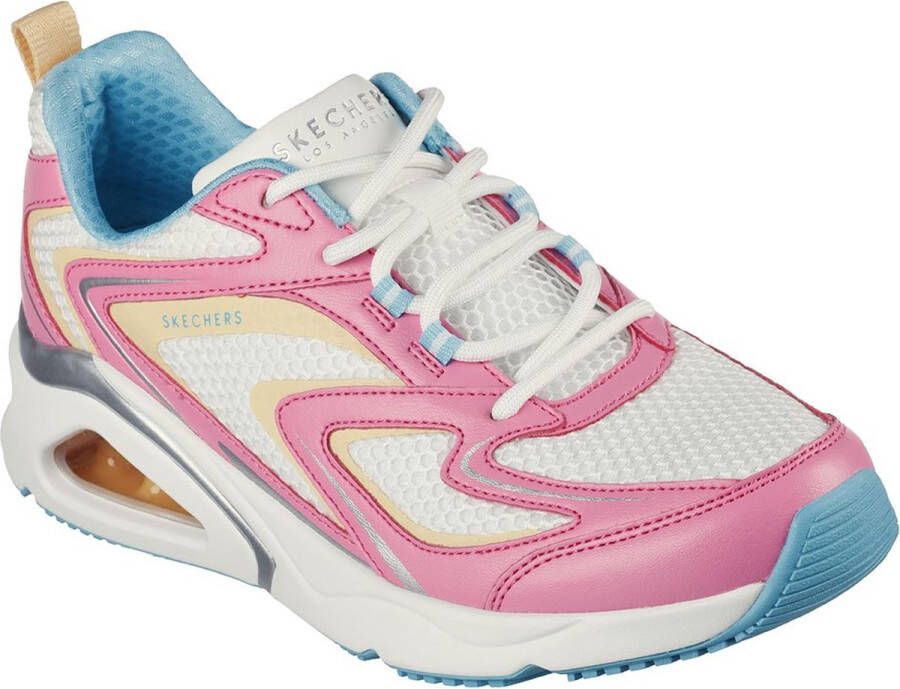 Skechers Tres Air Sneakers Pink White Blue Natural Dames