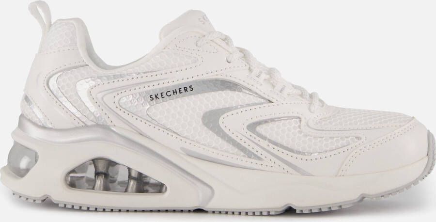Skechers Trendy witte Airy sneakers met metallic accenten Wit Dames