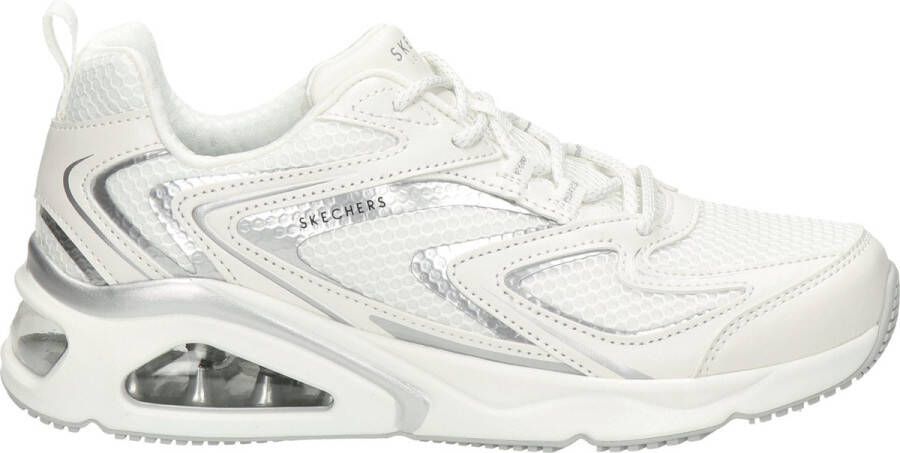 Skechers Trendy witte Airy sneakers met metallic accenten Wit Dames