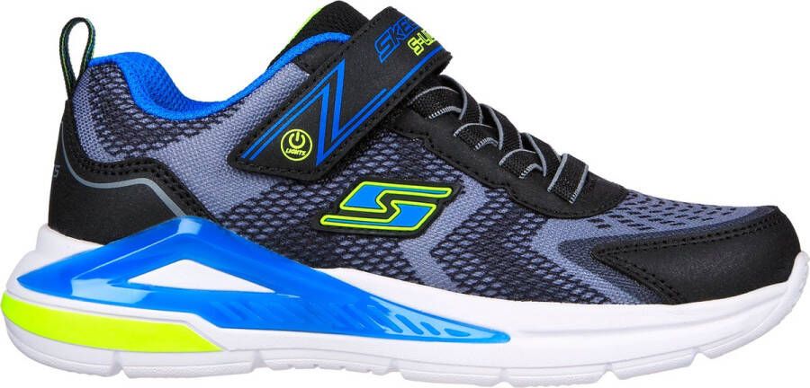 Skechers S Lights Tri-namics Klittenband Sneaker Jongens Zwart Grijs Blauw