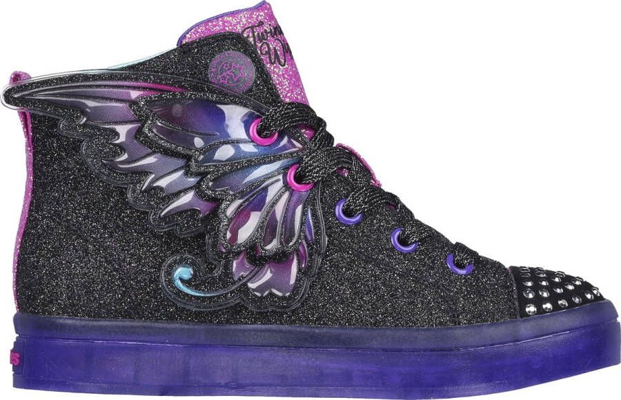 Skechers Twinkle Toes Twi-Lites 2.0 sneakers met lichtjes zwart paars Meisjes Textiel 31