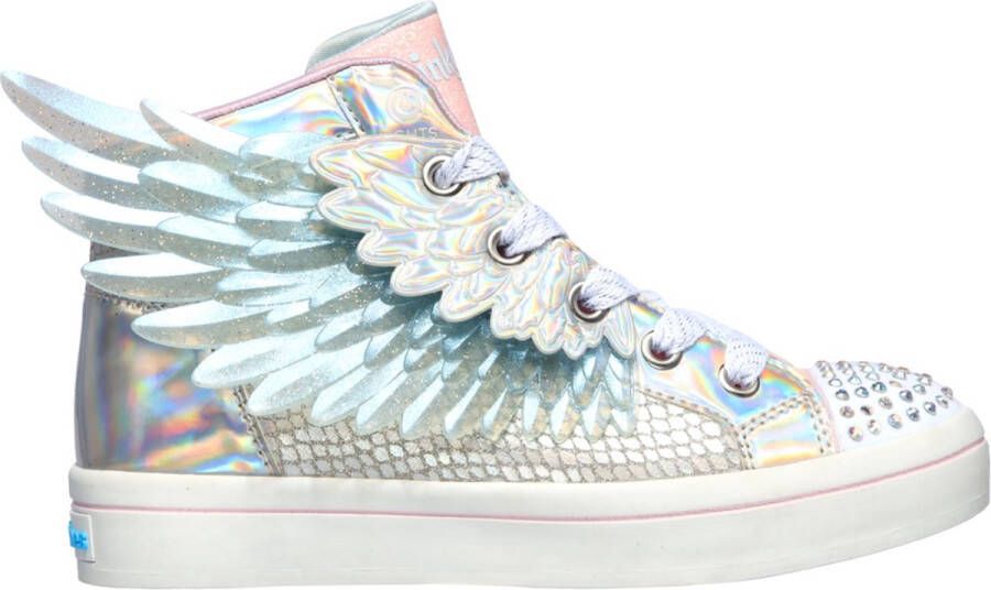 Skechers Twinkle Toes hoge sneakers met lichtjes zilver Meisjes Imitatieleer 28 - Foto 3