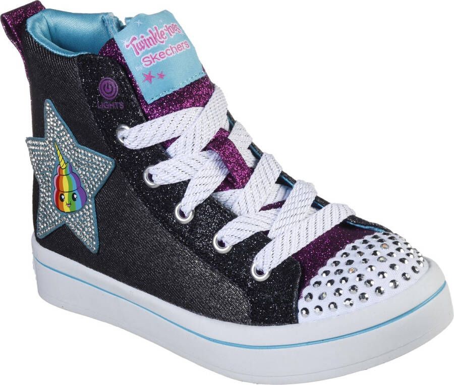 Skechers Twi Lites Patch Cuties Meisjes Sneakers Zwart