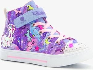 Skechers Twinkle Sparks hoge meisjes sneakers Paars Uitneembare zool