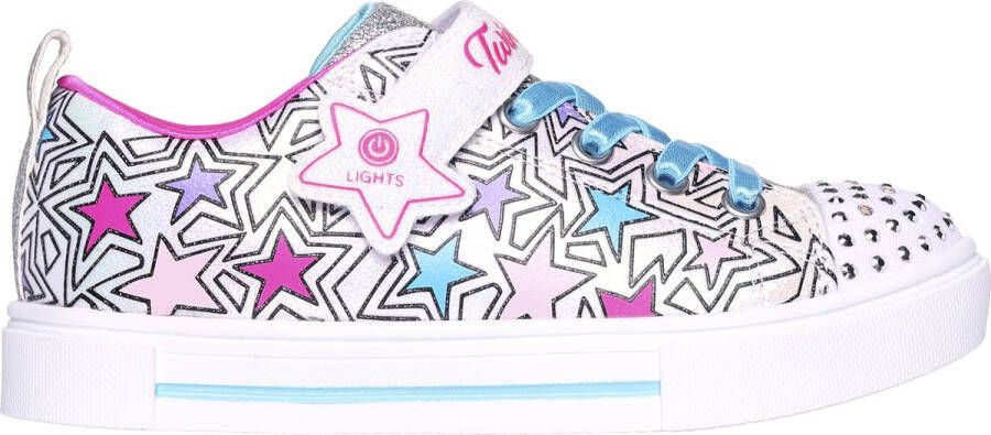 Skechers Twinkle Sparks Shimmer Star Meisjes Sneakers Wit;Multicolour