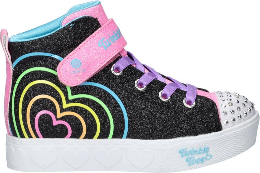 Skechers Twinkle Toes Heart Steps meisjes sneaker Zwart multi