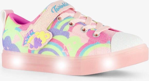 Skechers Twinkle Toes meisjes sneakers lichtjes Roze Uitneembare zool