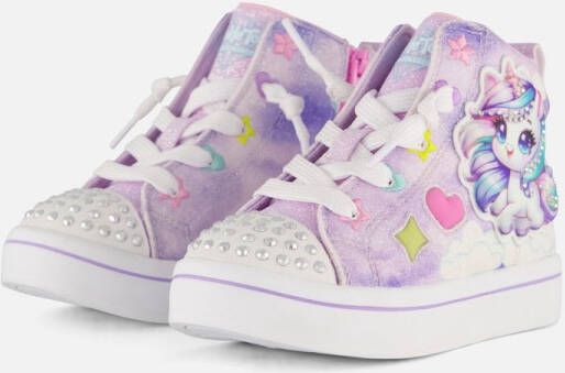 Skechers Twi-Lites 2.0 Veterboots paars Synthetisc Kinderschoenen