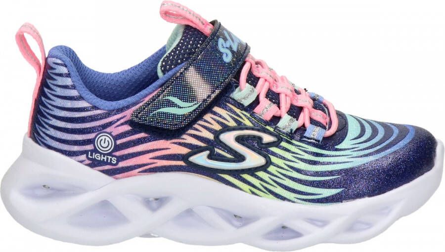 Skechers Twisty Brights meisjes sneaker Blauw multi