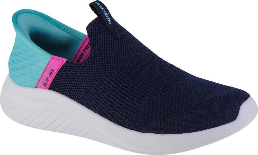 Skechers Ultra Flex 3.0 Fresh Time Slip-ins 303800L-NVTQ voor meisje Marineblauw Sneakers