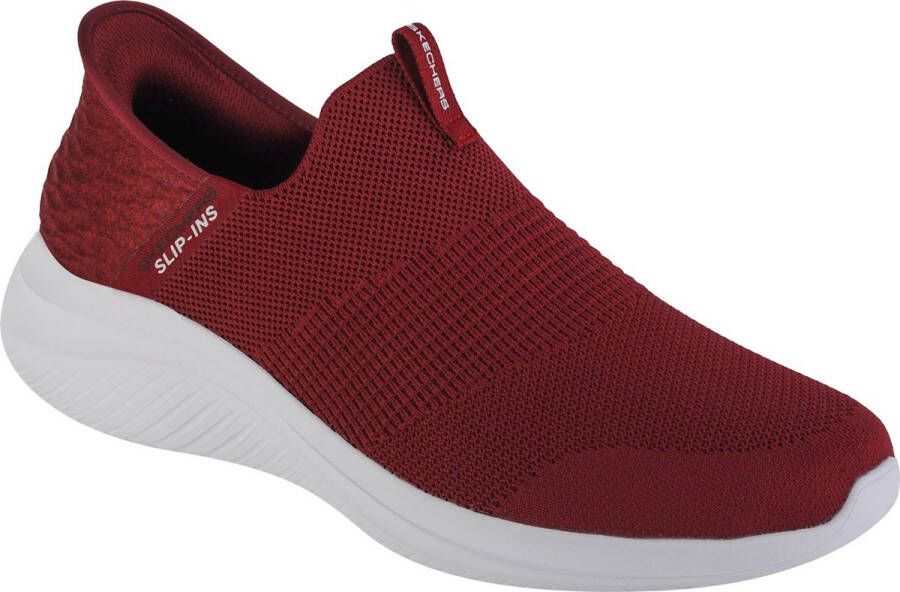 Skechers Ultra Flex 3.0 Smooth Step Slip-ins 232450-BURG Mannen Kastanjebruin Sneakers Sportschoenen