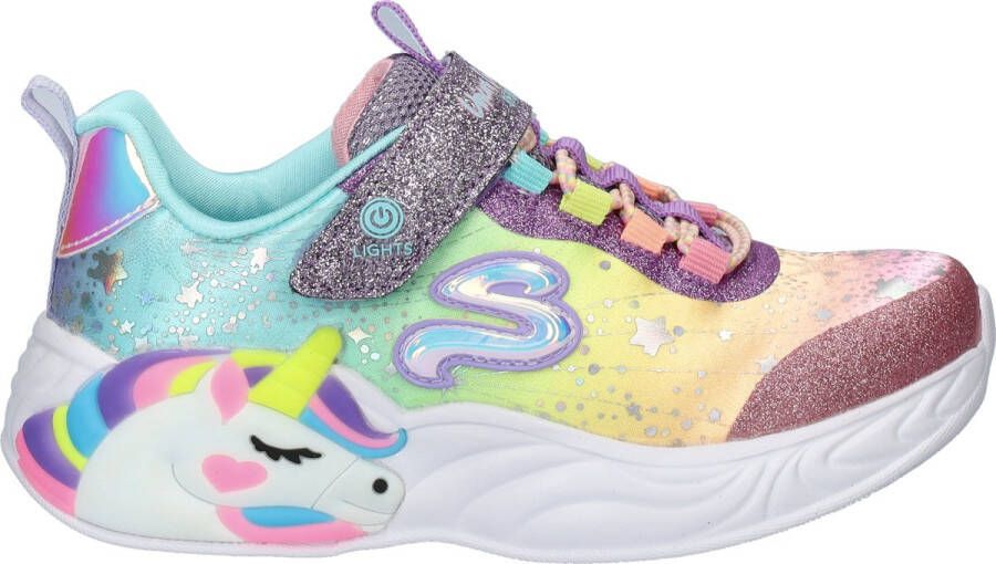 Skechers Unicorn sneakers met lichtjes roze multi Meisjes Textiel Meerkleurig 34 - Foto 2