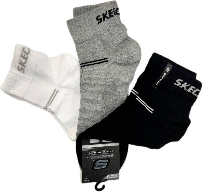 Skechers Unisex Katoenen Sokken Set 3 Paar )