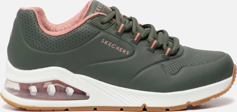 Skechers 2nd Best Groene Sneakers met Roze Accents Groen Heren