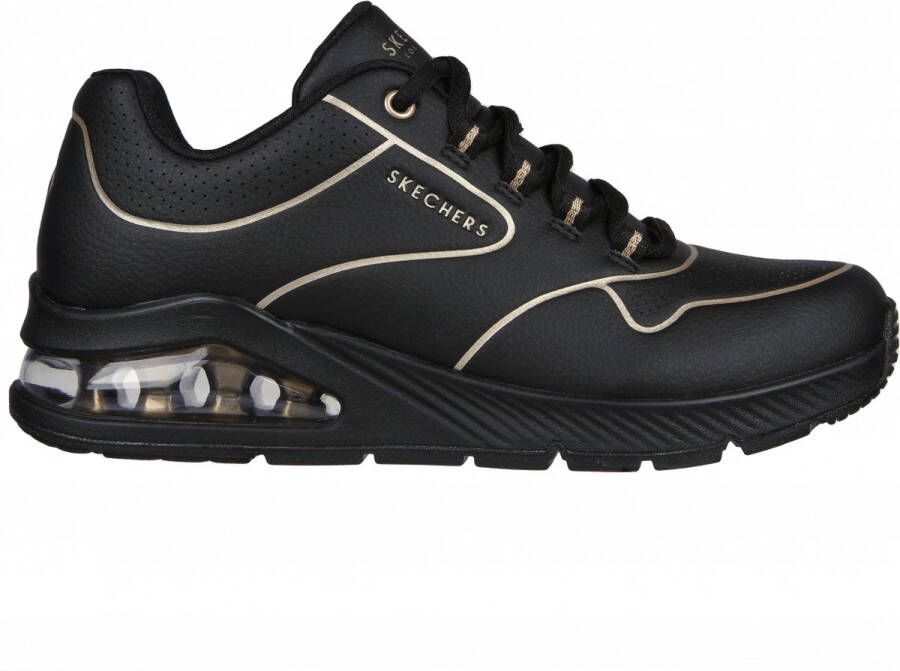 Skechers Uno 2 Golden Trim Vrouwen Sneakers Zwart