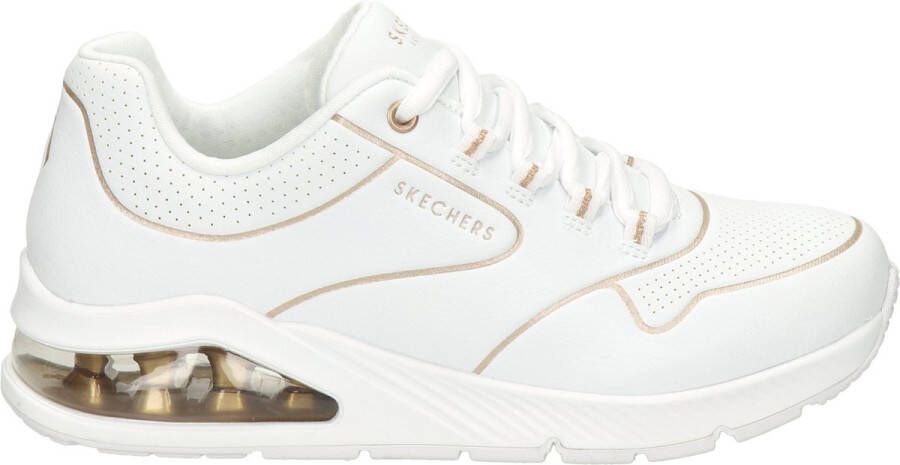 Skechers Sneakers UNO 2 GOLDEN TRIM met metallic-details vrijetijdsschoen lage schoen veterschoen
