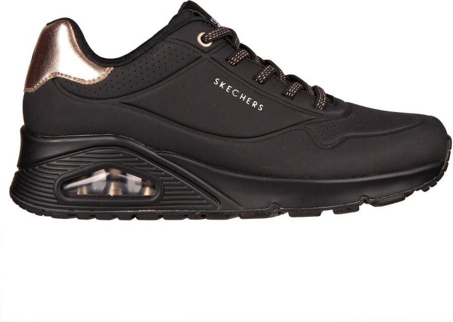Skechers Uno Shimmer Away 155196 BBK Vrouwen Zwart Sneakers - Foto 4