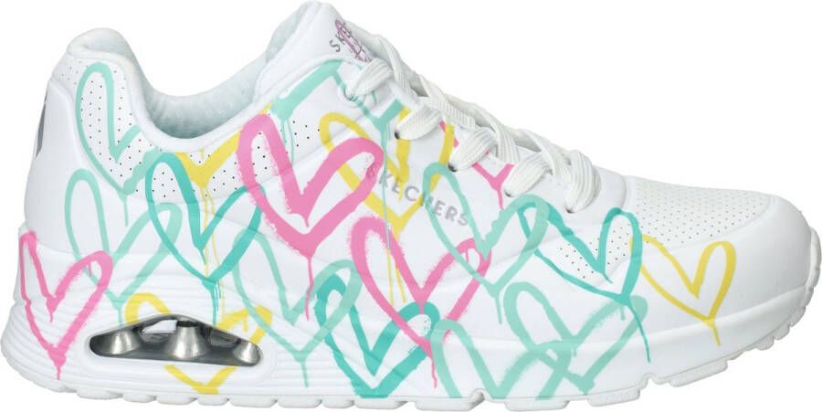 Skechers Uno Changed Love Dames Sneakers Wit