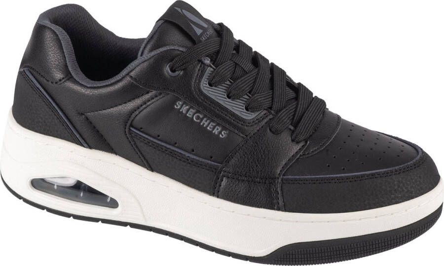 Skechers Uno Court Low-Post 183140-BLK Mannen Zwart Sneakers