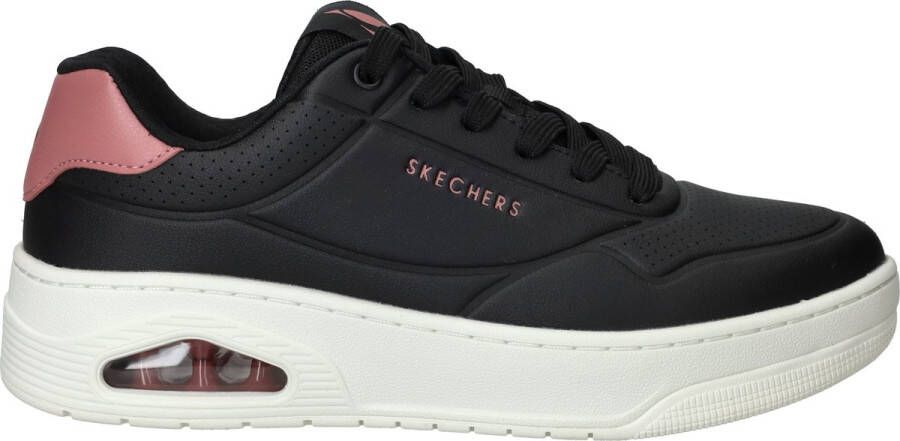 Skechers Uno Court Sneakers zwart Synthetisch Dames