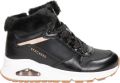 Skechers Kids Hoge veterschoenen UNO COZY ON AIR met air cooled memory foam - Zwart