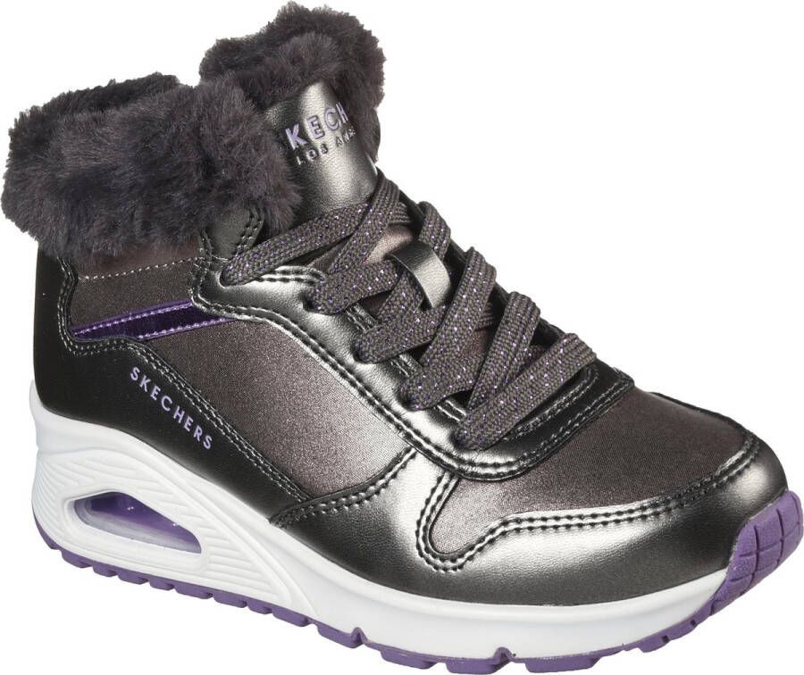 Skechers Uno Cozy On Air Meisjes Sneakers Gunmetal