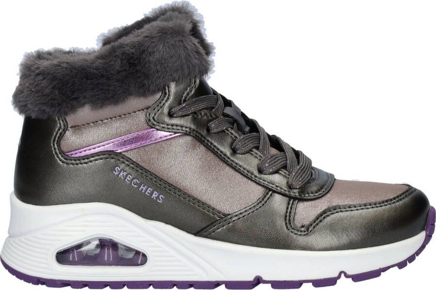 Skechers Uno Cozy On Air Sneakers Hoog zilver