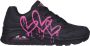 Skechers Sneakers UNO DRIPPING IN LOVE met hart-graffiti-print vrijetijdsschoen lage schoen veterschoen - Thumbnail 1