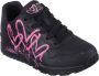 Skechers Sneakers UNO DRIPPING IN LOVE met hart-graffiti-print vrijetijdsschoen lage schoen veterschoen - Thumbnail 6