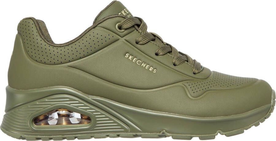 Skechers UNO Dames Sneakers Olijf Groen