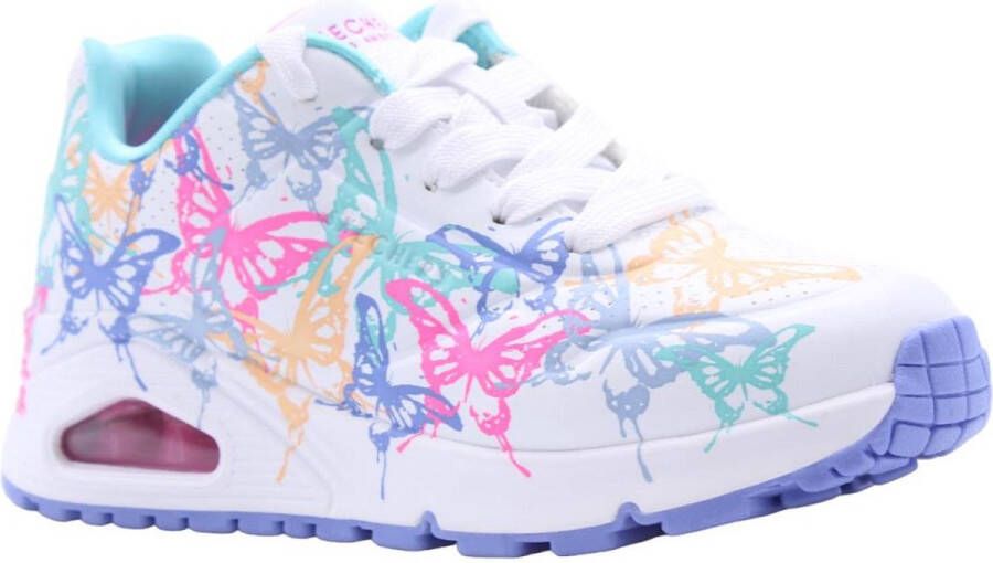 Skechers Uno Gen1 Butterfly Zooms Meisjes Sneakers Wit;Multicolour