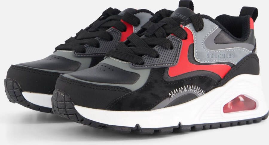 Skechers Uno Gen1 Color Surge Jongens Sneakers Zwart Rood