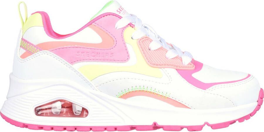 Skechers Uno Gen-1 sneakers roze wit Meisjes Imitatieleer Meerkleurig