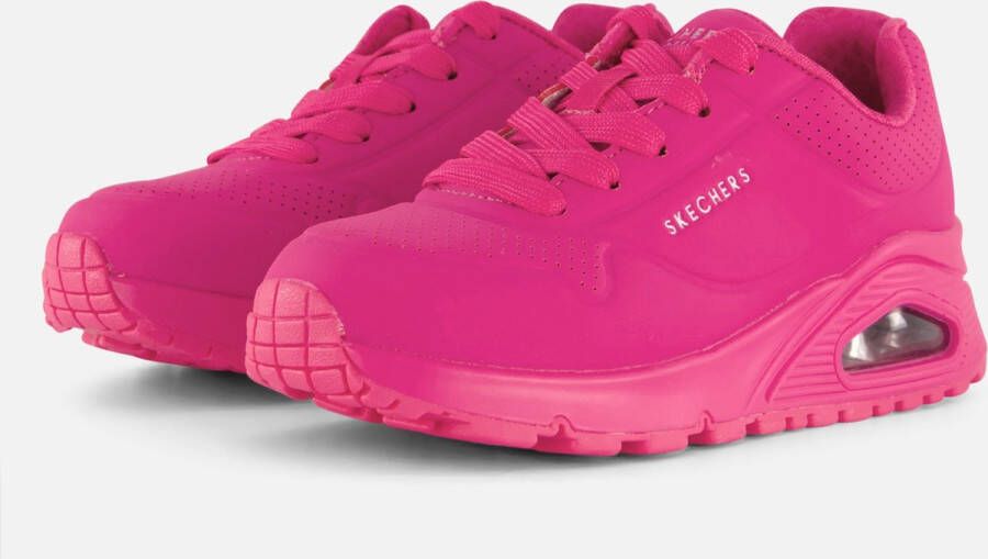 Skechers Uno sneakers roze Meisjes Imitatieleer Effen 30