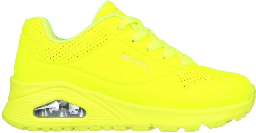 Skechers Uno Gen1 Neon Glow Unisex Sneakers Geel