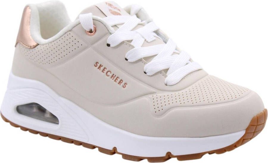 Skechers Uno Gen1 Shimmer Away Meisjes Sneakers Naturel