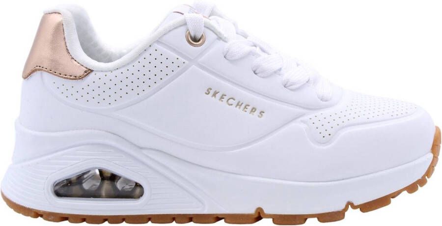 Skechers Uno Gen1 Shimmer Away Meisjes Sneakers Wit