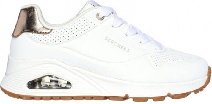 Skechers Uno Gen1 Shimmer Away Meisjes Sneakers Wit