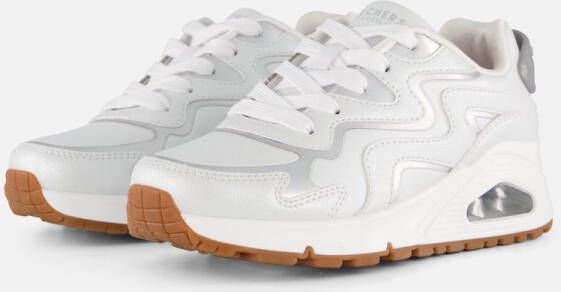 Skechers Uno Gen1-Wavy Shimmer Meisjes Sneakers Wit