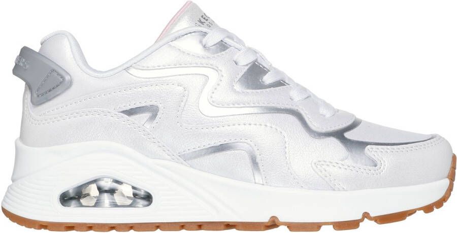 Skechers Uno Gen1-Wavy Shimmer Meisjes Sneakers Wit
