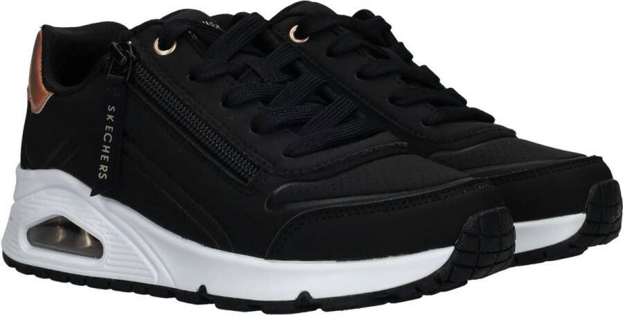 Skechers Uno Gen1 Zip And Stride Sneaker Meisjes Zwart