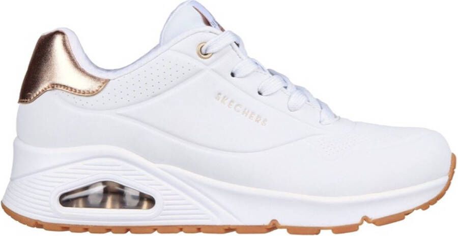 Skechers Sneakers Uno vrijetijdsschoen lage schoen veterschoen met metallic-inzet