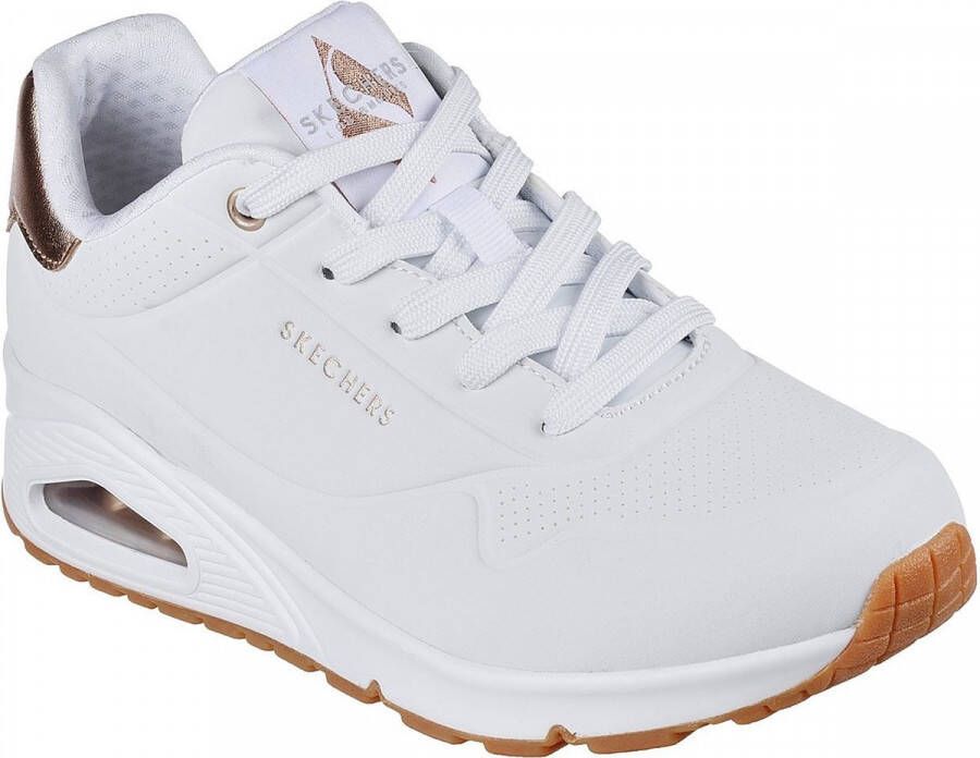Skechers Sneakers Uno vrijetijdsschoen lage schoen veterschoen met metallic-inzet