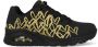 Skechers Sneakers UNO-GOLDEN HEART Vrijetijdsschoen veterschoen met goudkleurige mylar borduursels - Thumbnail 1