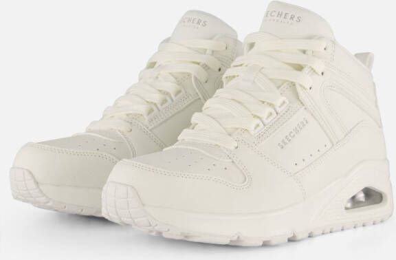 Skechers Klassieke Uno Veterschoen met Air-Cooled Memory Foam Wit Dames
